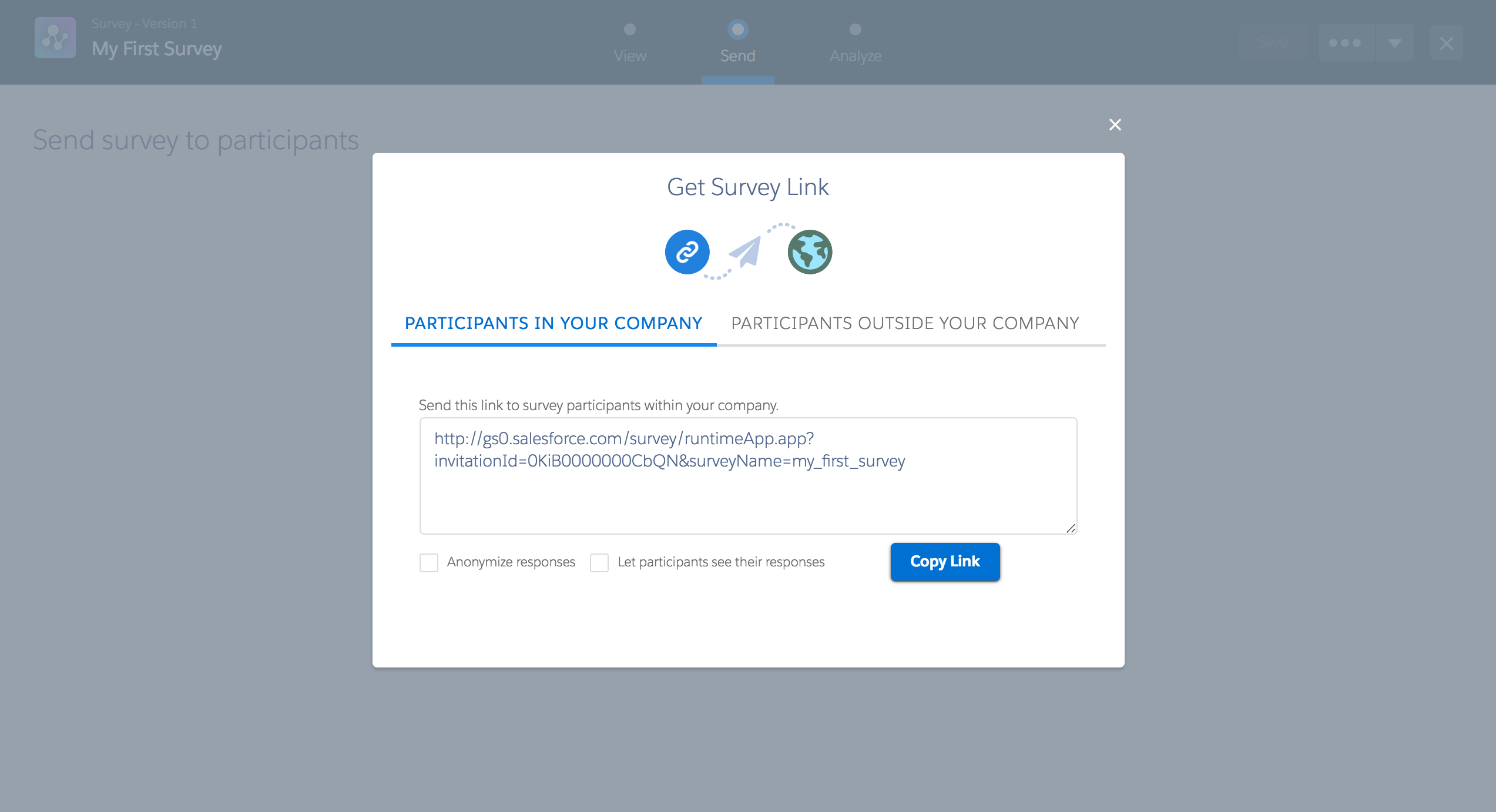 How To Create Your First Survey Using Salesforce Surveys - to enable participants to take the survey with!   out logging in make sure that you have communities are enabled in your org and public access is enabled for