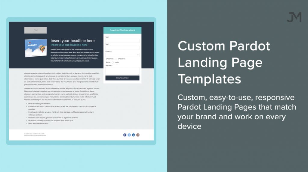 custom pardot landing page templates Jenna Molby